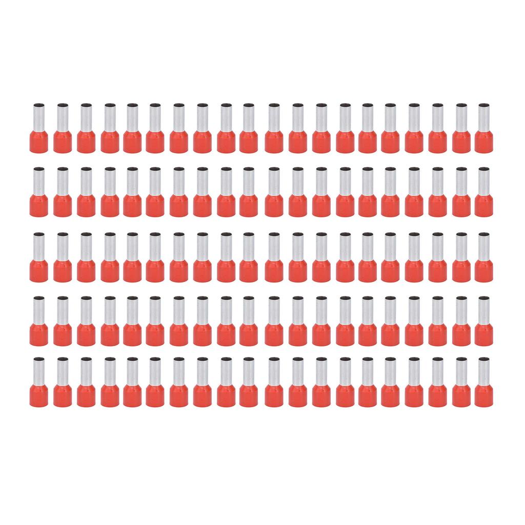 100PCS Insulated Round Tube Terminal Copper Crimp Connector for 8AWG Electrical Wire E10‑12