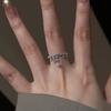 New in elegant inlay diamonds tassel water droplet ring light luxury fashion rings for women unique suitable for daily jewelry