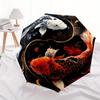 "Yin Yang Koi Fish Circular  Decor"Umbrella, Portable 3-Fold Compact Umbrella for Men & Women ES42