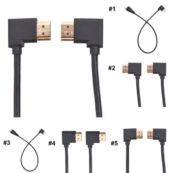 DOONJIEY Right Angle HDMI-compatible Male to Male AV Converter Adapter Cable Cord for HDTV