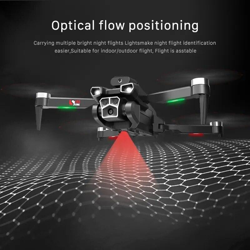 New S151 UAV 8K HD Three-camera Brushless Intelligent Obstacle Avoidance 5G Wifi FPV Optical Flow Positioning Hovering Brushless Quadcopter Toy Gift