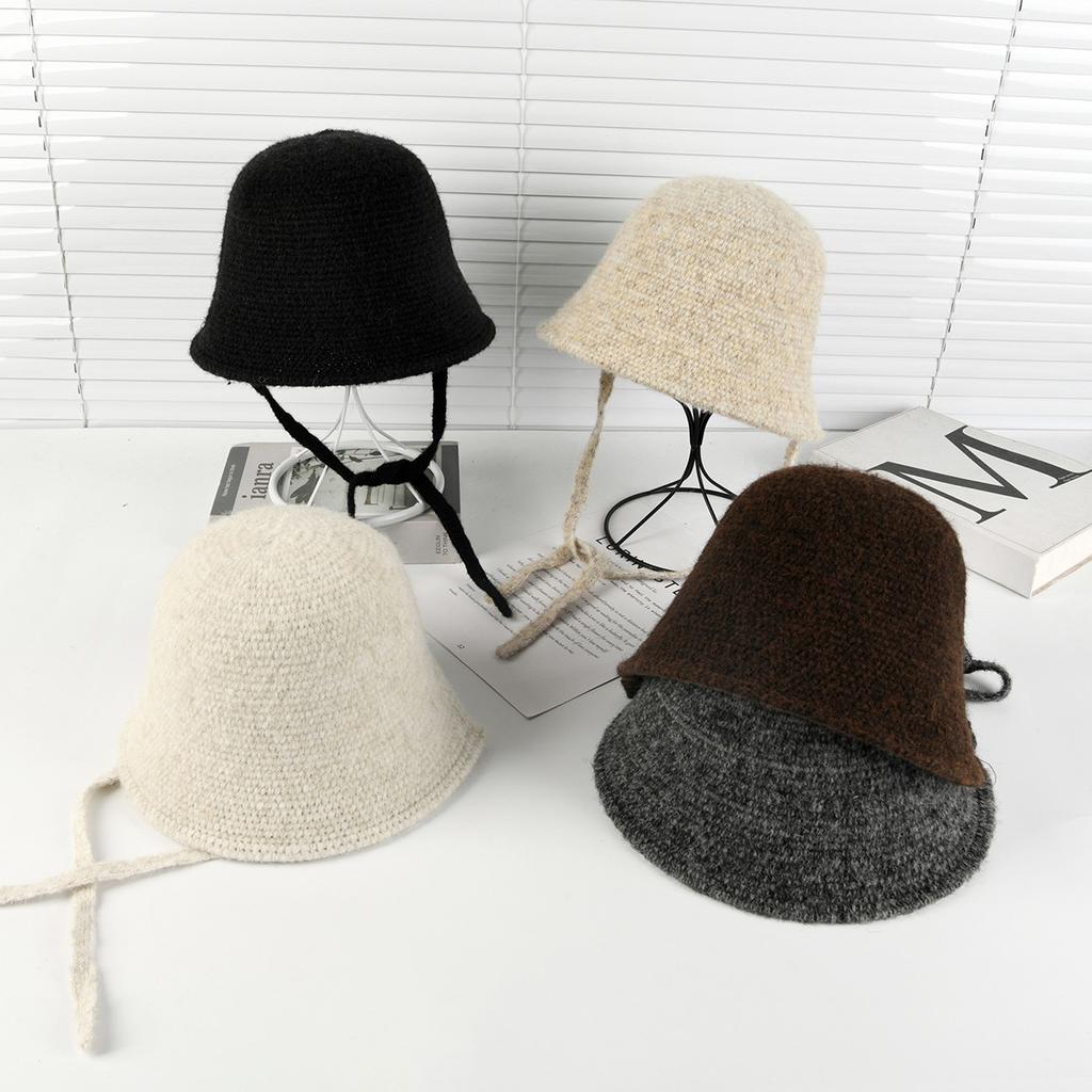 Strap Knitted Fisherman'S Hat Children Keep Warm After Opening Knitted Washbasin Hat
