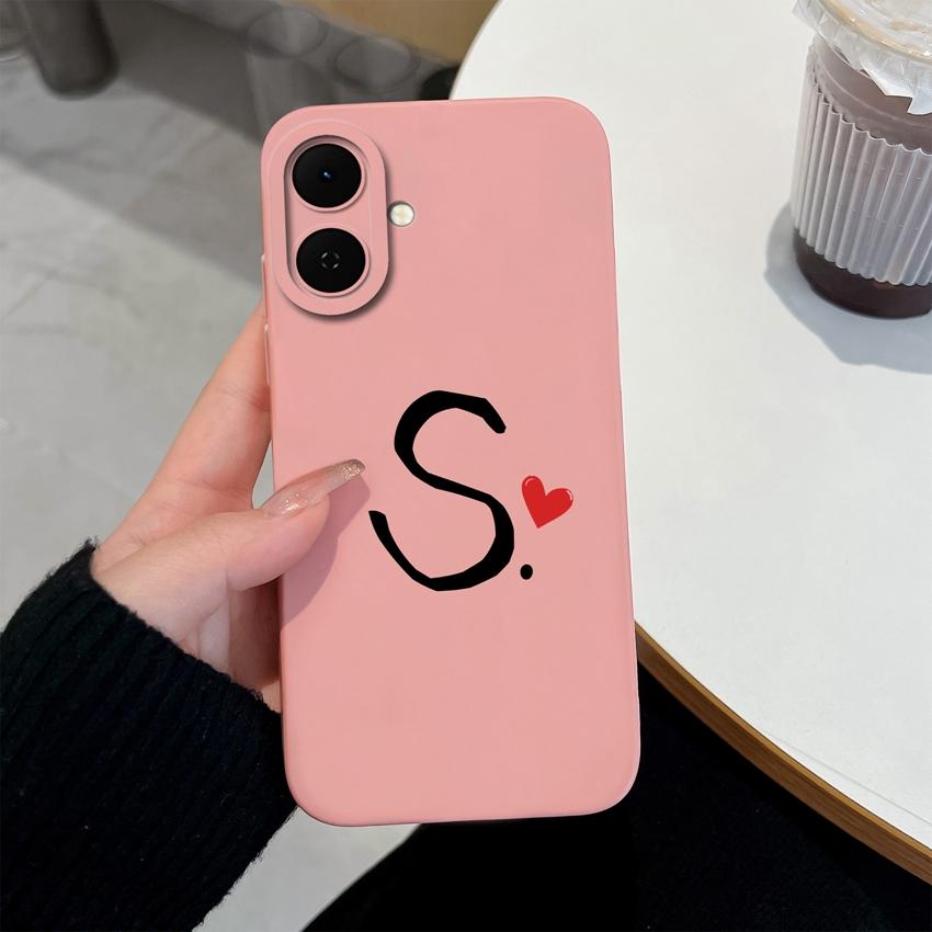 Pink Black Couple Style Phone Cover For Tecno Spark Go 2 3 1 1S Case Simple Letter Housing Soft Silicone Anti Slip Durable Shell