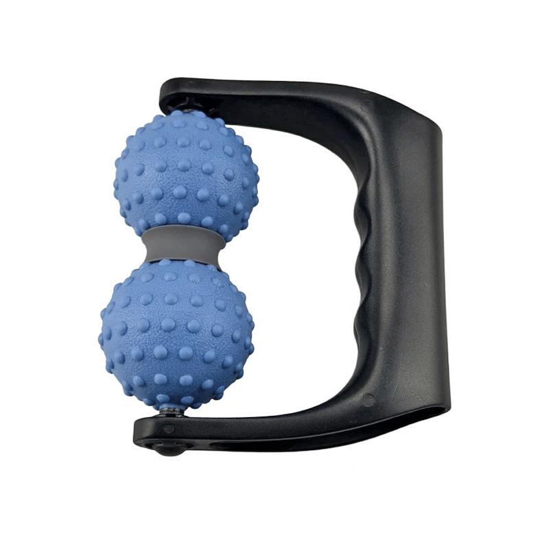 Double Nubs Handheld Peanut Massage Roller for Yoga & Muscle Relaxation