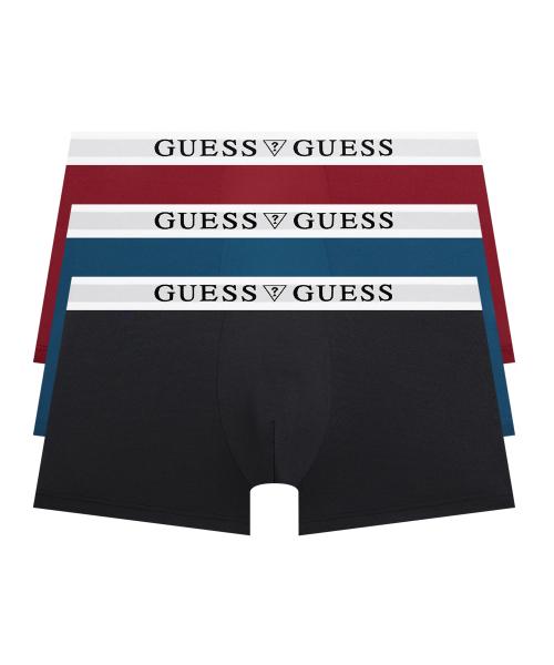 

[Guess] Белые плавки-боксеры 3 шт. (Черный/Темно-синий/Бордовый) [Отправлено из Кореи] 100% Оригинал 95