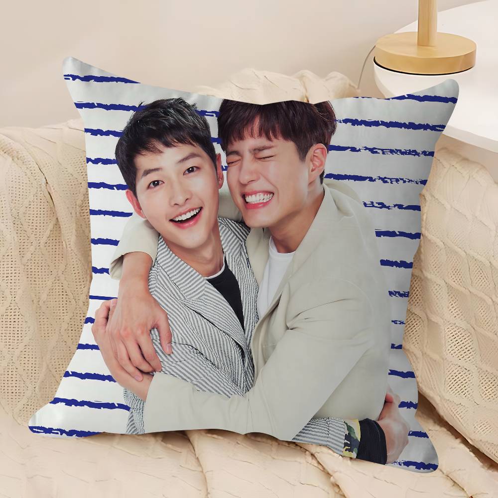 

J-Joong-ki Song Personalized Pillow Dust Cover Bedroom Kids Party Decoration Pillowcase Birthday Children Gift 12x12Inch