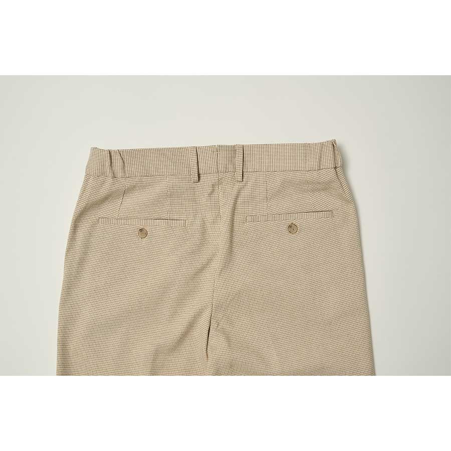 BLACKBROWN Side Adjust Window Pane Check Pants [Ivory]