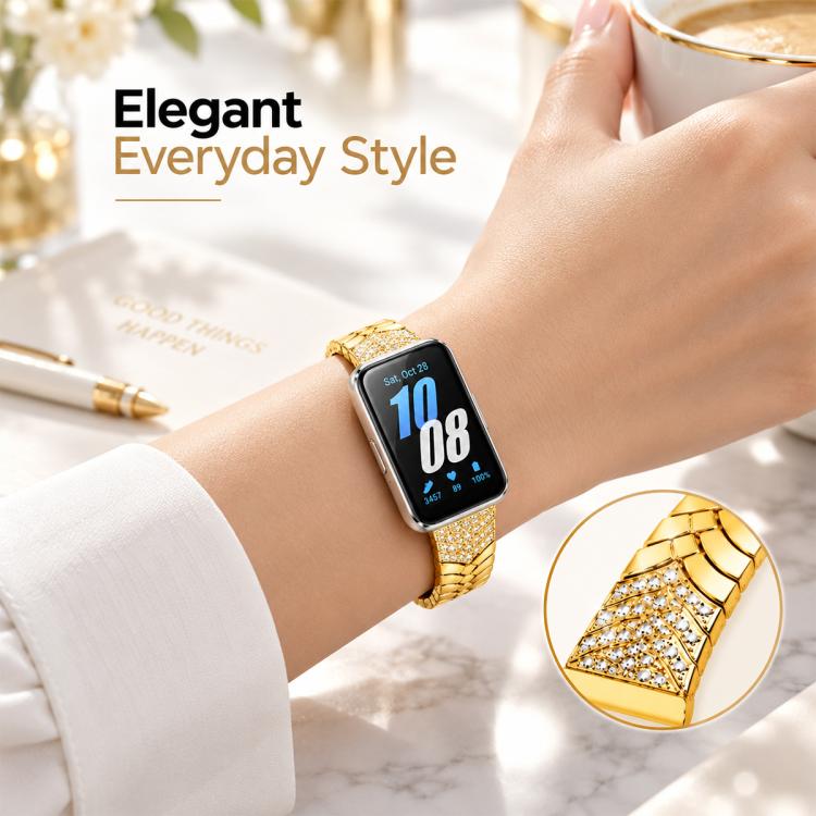 Double Folding Butterfly Clasp Metal Watch Band For Galaxy Fit3 SM-R390