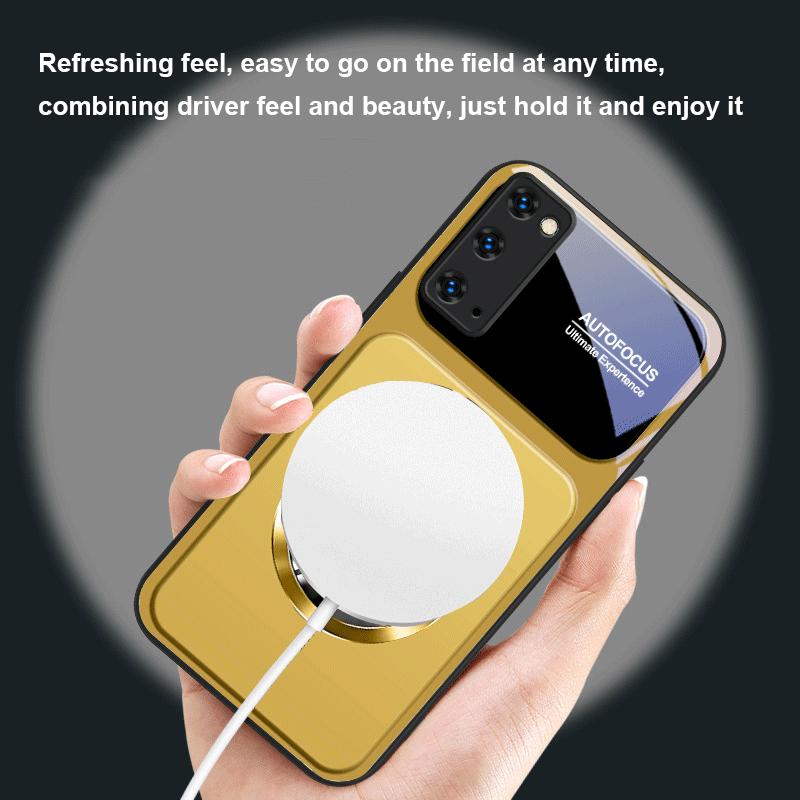 Elegant Pink Elephant For Magsafe Samsung S25 S25 Edge S25Ultra S8 9 10 20 S21 Pro 22 Plus S23 FE S24 Ultra Glass Phone Case