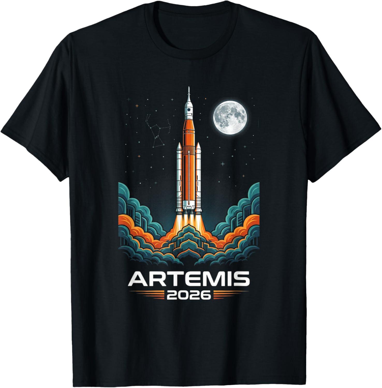 Artemis II 2026 Rocket Launch Mission to The Moon Artemis 2 Unisex T-Shirt XL