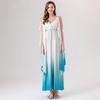 Elegant Egyptian Greek Goddess Costume Dress Women Halloween Party Cosplay Outfit White Blue