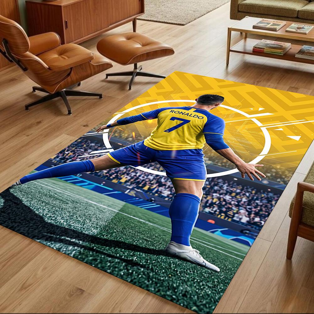 Cristiano Ronaldo Area Rug Perfect for Study Room Living Rooms Dining Room Kitchen Anti-slip Rug Decorate Offices