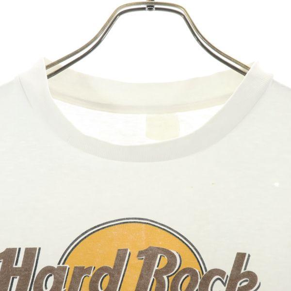 HARD ROCK CAFE Print Short sleeve T-shirt White Men's Used