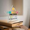 Star-Shaped Acrylic Desktop Decor with Inspirational Thank You Messages - Perfect Teacher Appreciation Gift, School-Themed Party Decoration, Nurseries