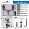 HEIGHTEN 90mm Reel Handle with 21mm Carbon Knob Shimano Daiwa Universal Carbon Handle for Spinning Reels Gourd Series 1.5K (Red) (749)