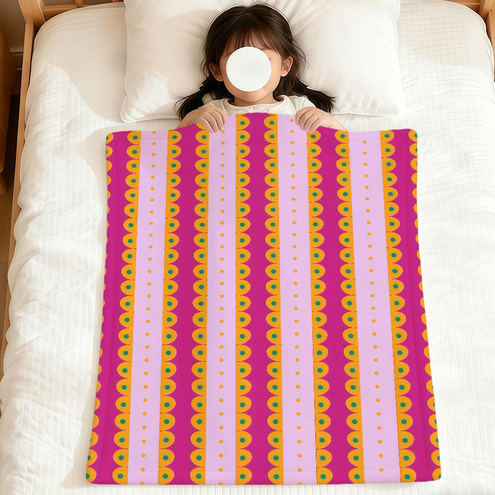 Fashion striped art pink green pattern soft warm plush blanket for dorm sofa living room pet hogar bedroom gift nap home Flannel