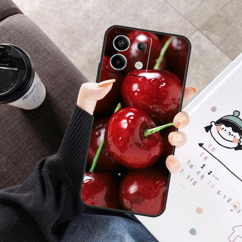 Red Cherry Summer Fruit Cover For Xiaomi Redmi Note 14 13 10 11 12 15 Pro Plus Case For Redmi 15 15C 14C 10C 12C 13C