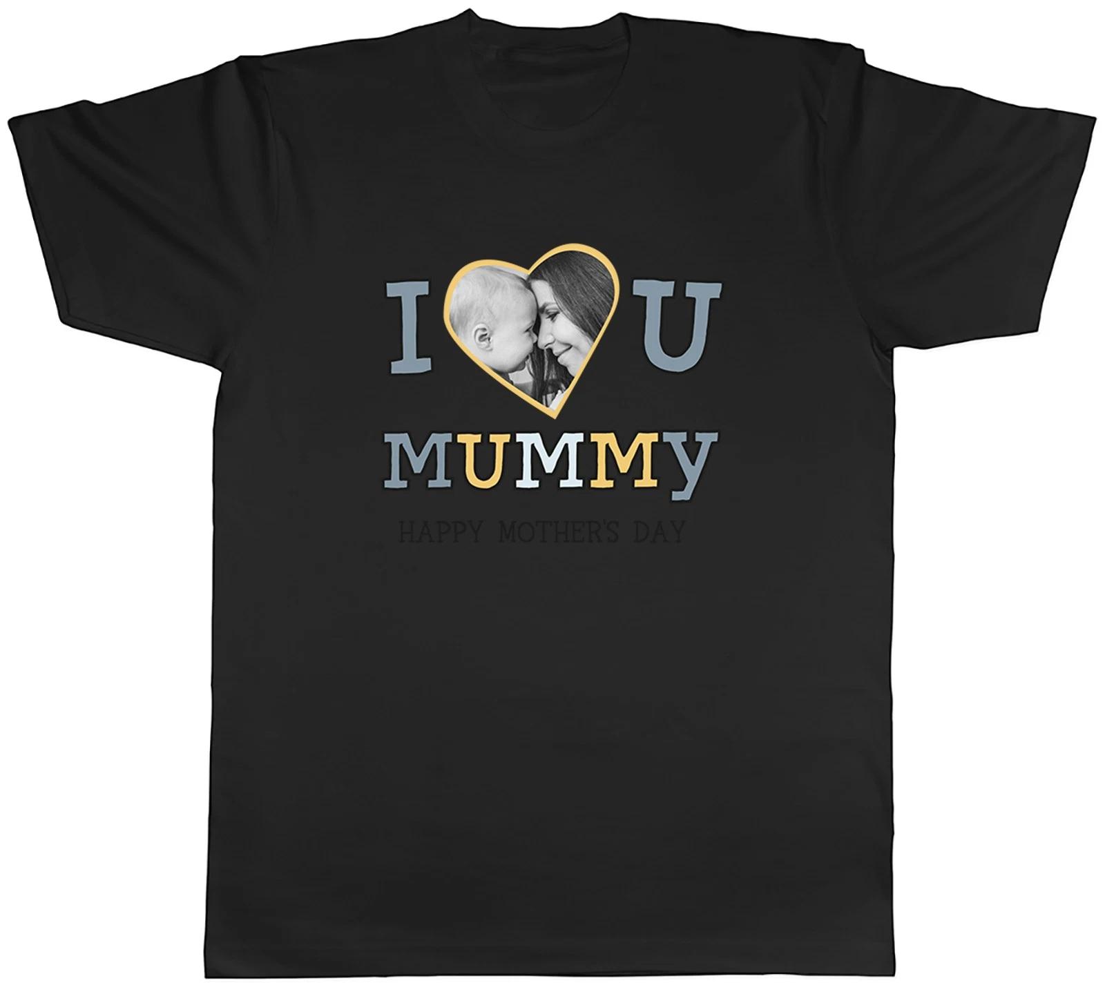 Personalised I Love You Mummy Mother s Day Photo Mens T-Shirt Tee Gift Top XXL