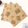 50Pcs Sandwich Packing Paper Cartoon Bear Print Package No Odor Useful Disposable Household Oil-proof Baking Pad Paper Kitchen Tools