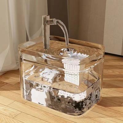1000ml Automatischer Haustier-Trinkbrunnen Transparent USB-Stromversorgung Katzenwasserspender für Indoor Hunde- und Katzenwasserfutterzubehör