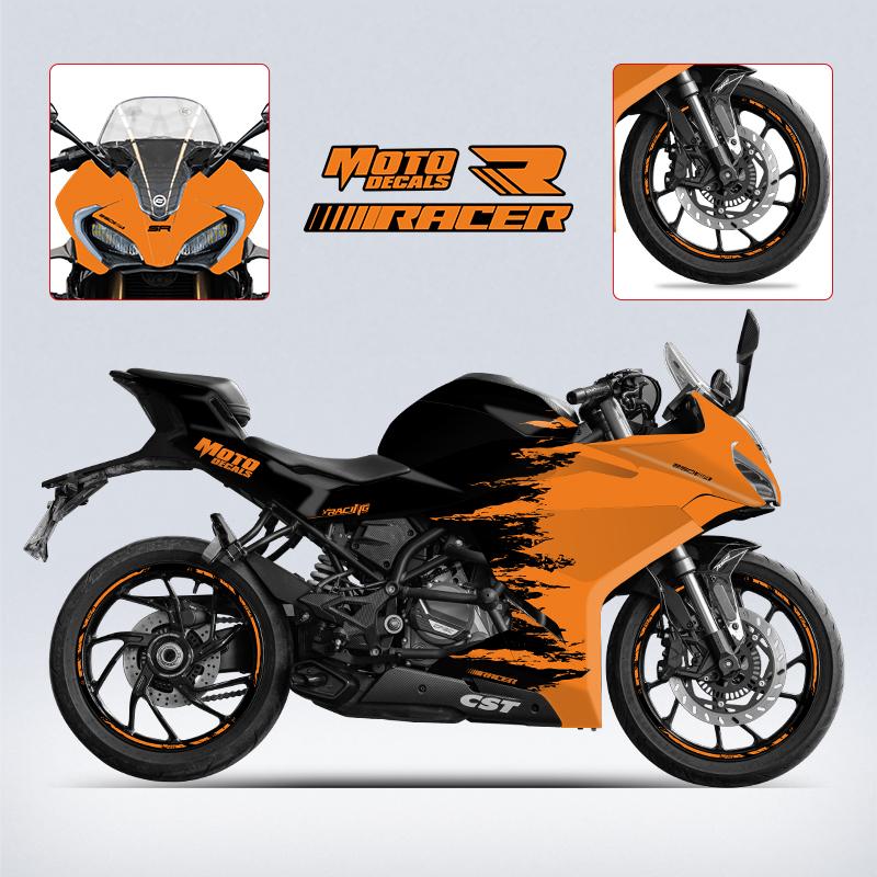 Pattern Printing Stickers Kits for Motorcycle Protection and Decoration, Used for CFMOTO 250SR 300SR 2022 2023, Various Styles