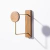 Practical Walnut Solid Wood Clothes Hanger Cloakroom Bathroom Toilet Furniture Storage Brass Metal Wall Hanging Coat Towel Rack
