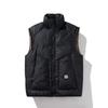Mens Puffy Down Vest With Stand Collar Warm Loose Fit Workwear Style Sleeveless Jacket Winter
