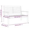 VidaXL Canapé de Jardin, Banc de Terrasse avec Accoudoirs et Dossier, Chaise de Camping, Meuble de Balcon, Moderne, Bois 366377