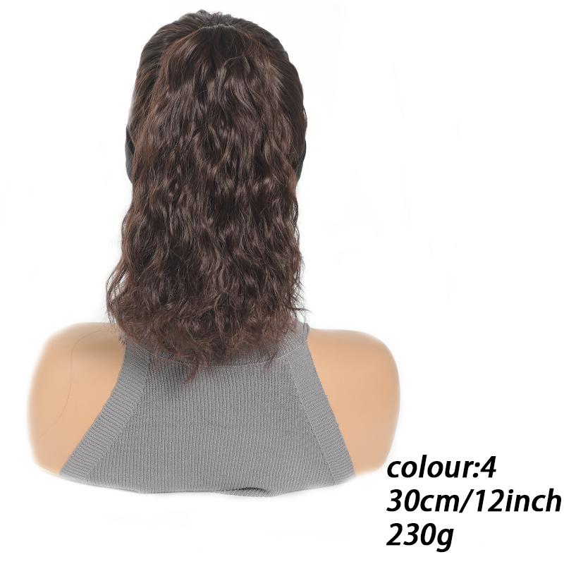 Adjustable Hat Wig with Curly Hair and Ponytail - a Combination of Sporty and Fashionable Synthetic Hat Wigs