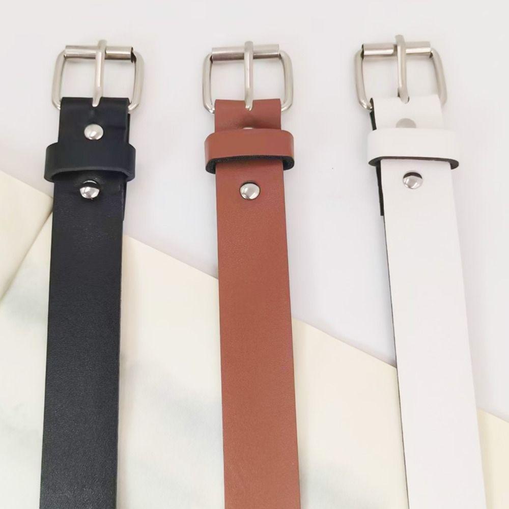 Versatile Leather Belt Minimalist Waist Belt Retro Waistband For Women