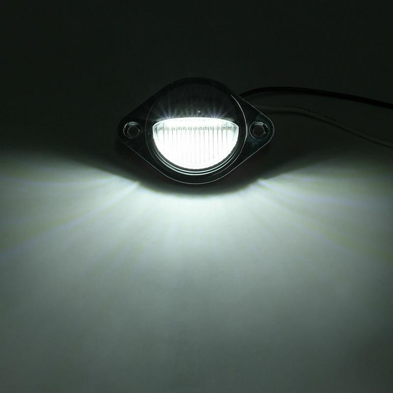 2Pcs Waterproof Deck Courtesy LED Light Stern Transom Lamp for Boat Marine Trailer Truck Van RV Caravan