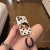 Polka dot cute cartoon bracket chain suitable for Apple 14Promax mobile phone case 16 female 16pro Apple 17pro