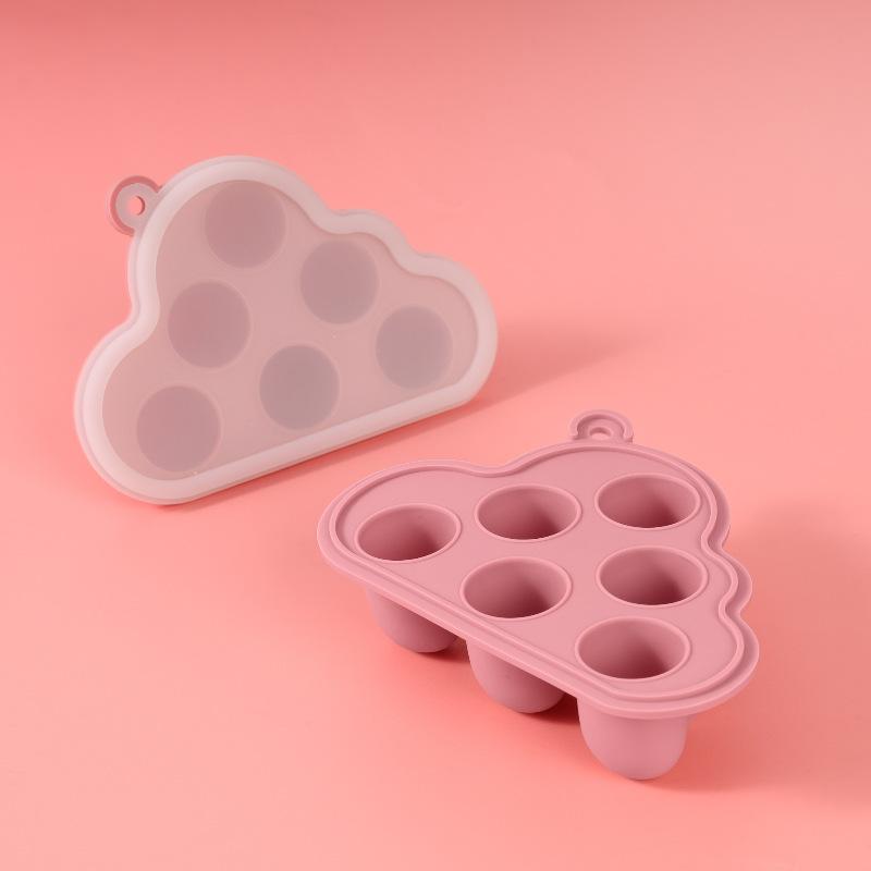 

Многоразовые гелевые силиконовые формы для детского питания, лоток для заморозки, контейнер для хранения замороженных закусок, силиконовые формы для выпечки и кондитерских изделий, 1 шт. розовый