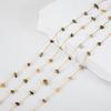 2Meters 1Meter Stainless Steel Stone Chain Irregular Natural Stone Necklace Beaded Bracelet Findings DIY Jewelry Making Supplies