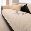 New Cotton And Linen Sofa Cushion Universal In All Seasons Thickened Non-Slip Seat Cushion Solid Color High-End Sofa Cover Cover Cloth