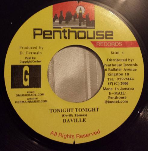 

7inch Record DAVILLE - Tonight Tonight NONE Penthouse Recor 2000 Jamaica Reggae, Ska & Dub Used