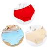 3Pcs/Set Women Cotton Briefs Solid Color Panties Comfortable Mid Rise Underpants Breathable Daily Girls Underwear