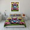 Dog Butterfly Decor Three-Piece Soft Comfortable Duvet Cover Bedding Set Included 1*Duvet Cover & 2*Pillowcases, Gift