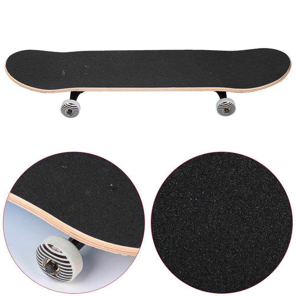 Double 7 Layer Maple Wood Four Wheel Beginner Board Skateboard for Outdoor Entertainment(A)