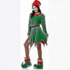 Christmas Women Elf Cosplay Costume Full Set Adults Xmas Party Santa Helper Fancy Dress Outfits-Good