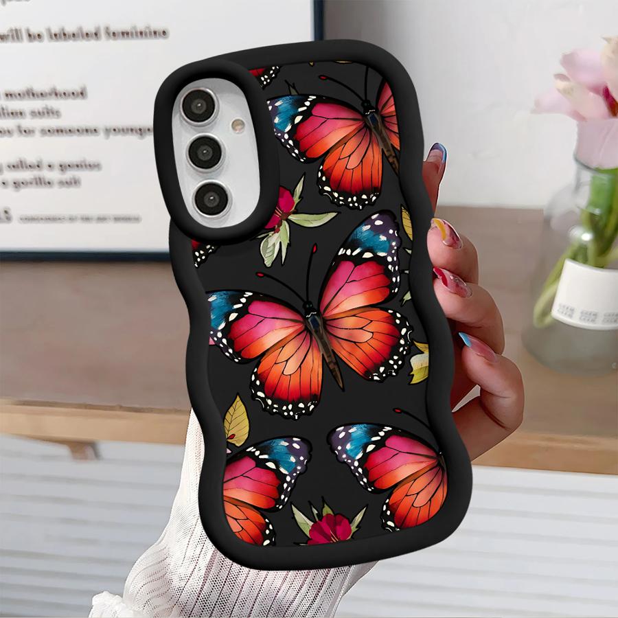 

Red Blue Butterfly Case for Samsung Galaxy A14 A15 A12 A13 A21s A16 A52 A11 Soft Phone Cover A33 A03 A04 A06 A53 A23 A05 A22 Galaxy A21s