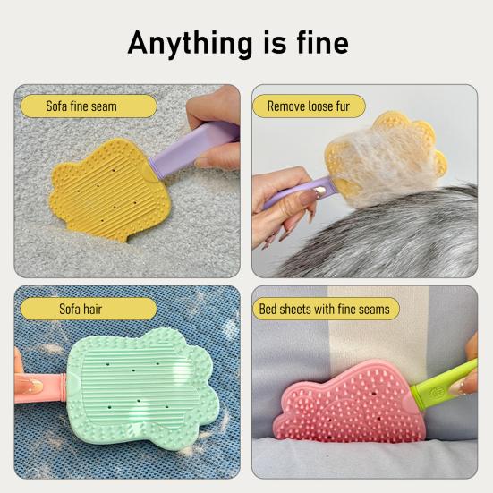 Pet Loose Hair Remover Soft Gentle Cat Grooming Brush Double-sided Loose Hair Catcher Lint Remover for Furniture Clothes Sofa