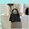 Chic And Trendy Women's Crossbody Bag With Car Line Elements Small Square Bag