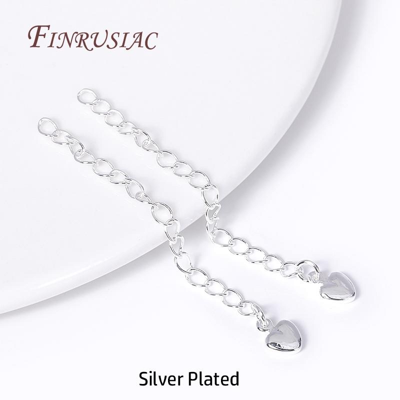 18K Gold Plated Brass Metal Extension Chains Bracelet Necklace Extend Tail Chains Connectors DIY Jewelry Making Findings