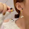 Colorful Balloon Earrings Cat Shaped Stud Ear Rings Heart Star Women Earwears