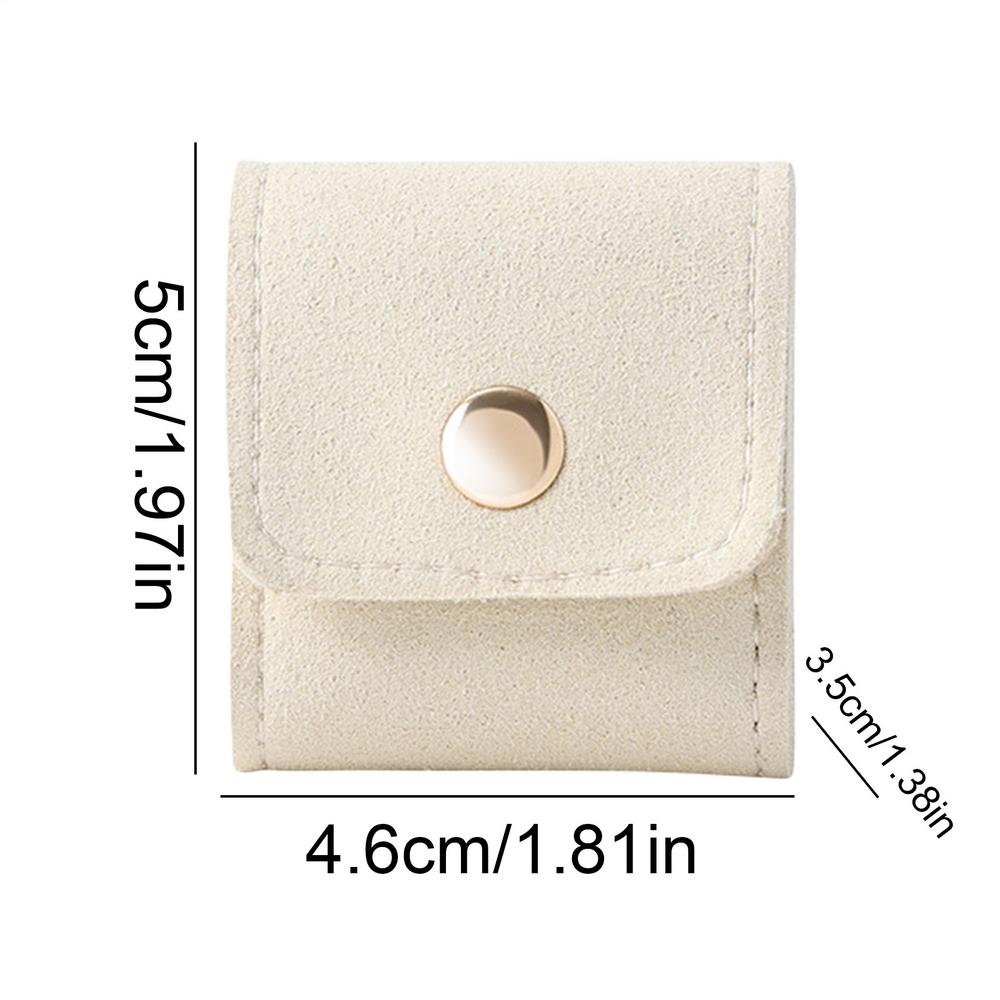 

Folding Travel Jewelry Bag Women Girls Compact Container Magnetic Closure for Rings Earrings Bracelets Ear Studs Organizer бежевый