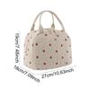 Strawberry/Daisy Corduroy Lunch Tote Bag Large Capacity Insulated Lunch Bag Multi-Function Cute Lunch Bag for Women Girls Kids