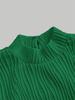Long Sleeve Crop Top Phumee Textured Mock Neck Solid color A1144