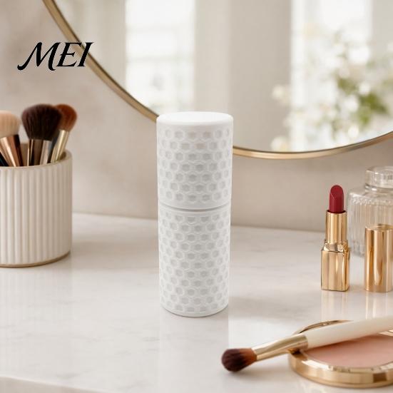 Multi-color Storage Box 3D Printed Cotton Swab Organizer Box, Sealed with Dustproof & Moisture-Proof Lid, Honeycomb Texture Non-Slip Design,