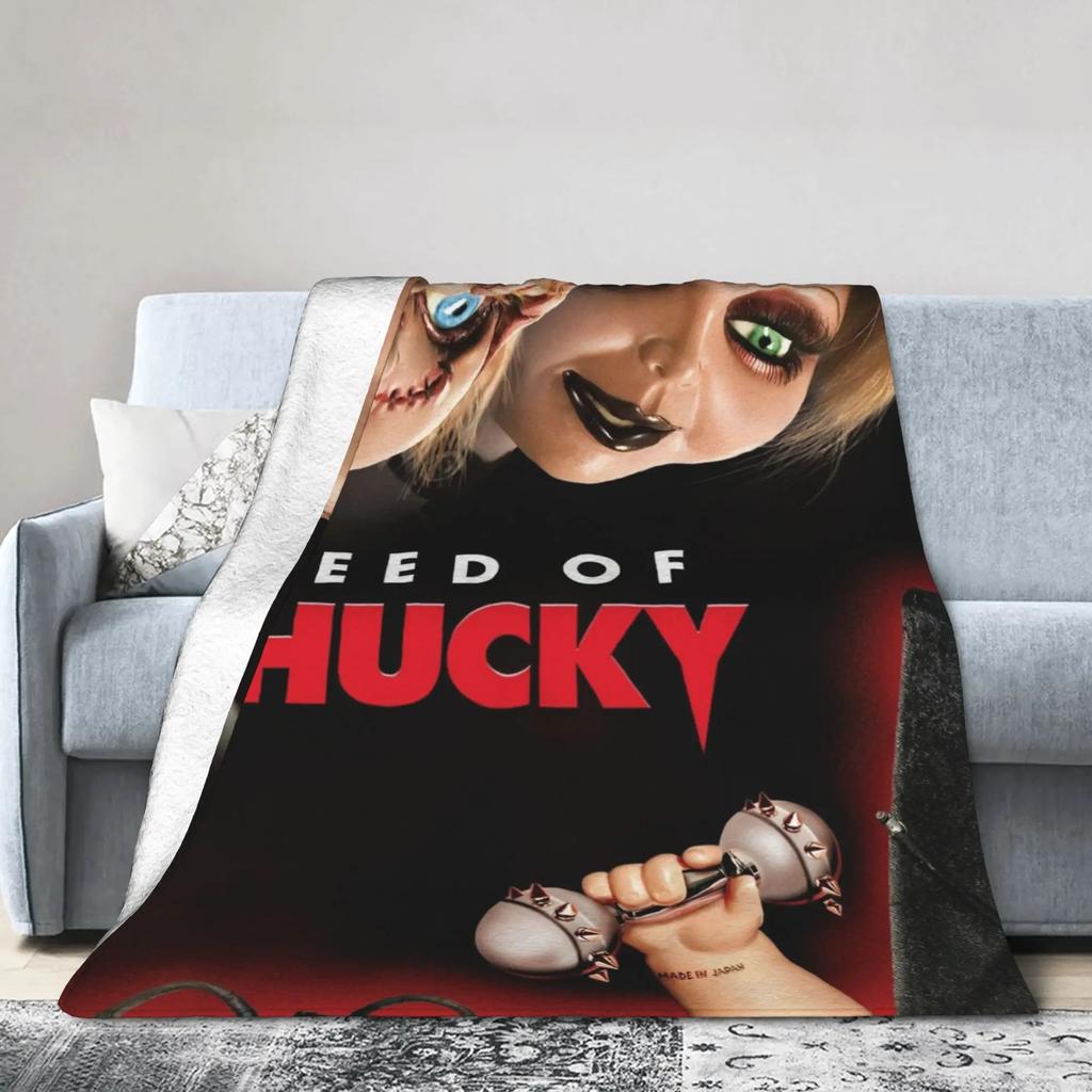 Horror C-chucky Flannel Throw Blanket Super Soft Cozy Bedding Sofa Cover Home Decor Gift Teens Boys Girls Kids